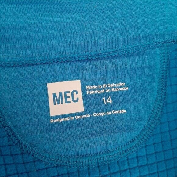 MEC Polartec Expedition Thick Half-Zip Jersey Mock Neck Sweatshirt Youth Sz 14 - Picture 10 of 13